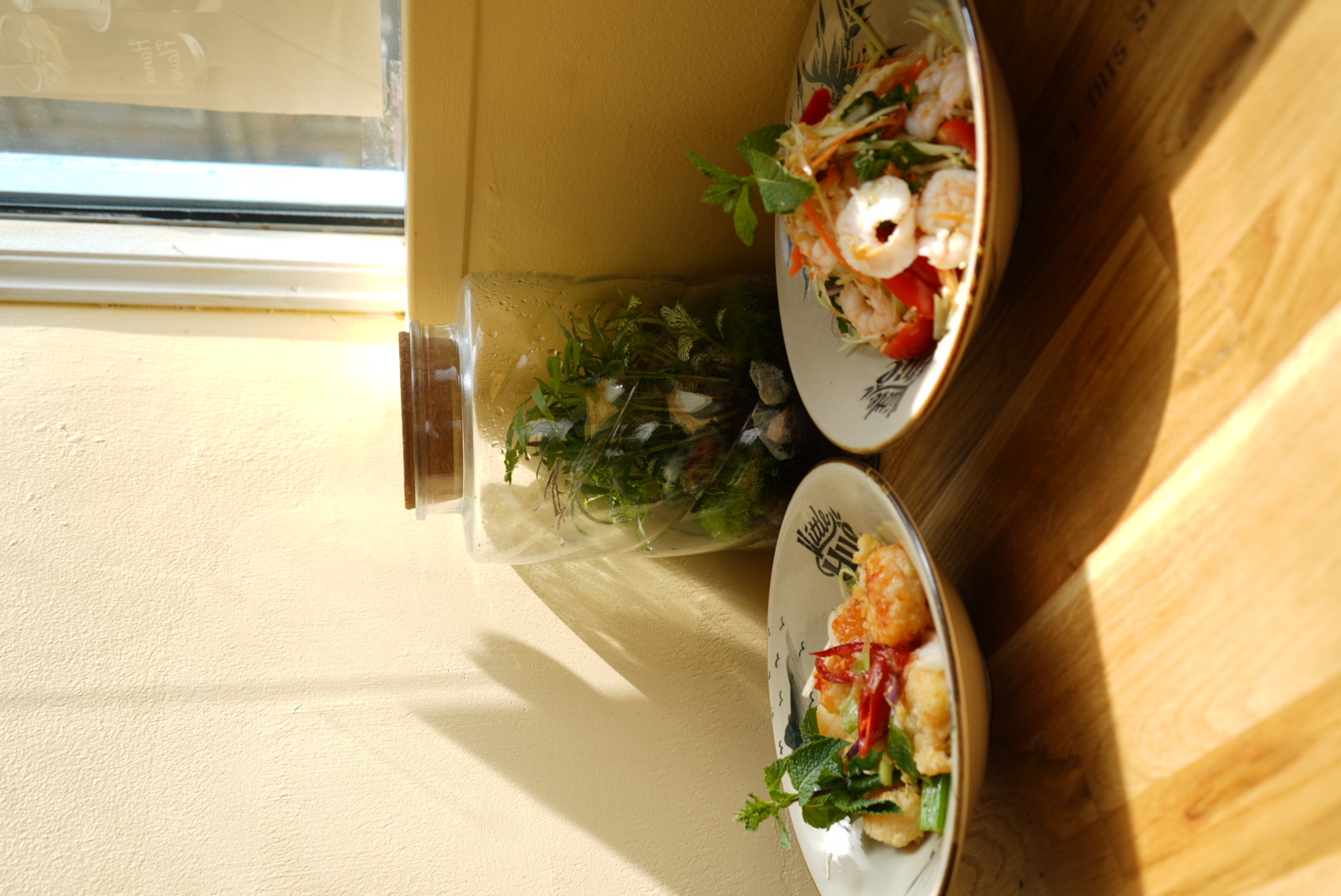 Little Huê table spread with signature hot-stone phở