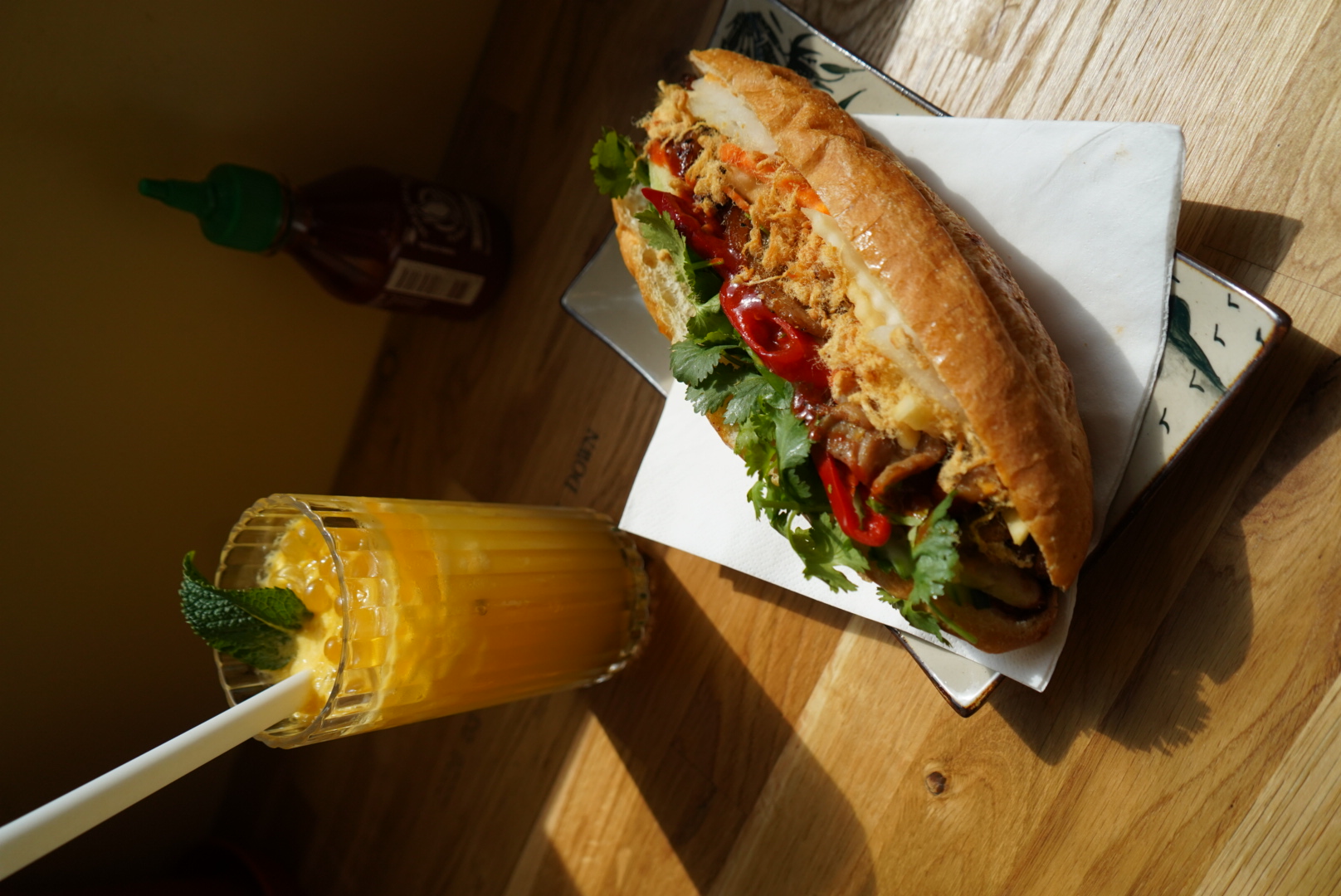Fresh summer rolls and banh mi